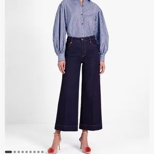 Kate spade wide leg crop denim